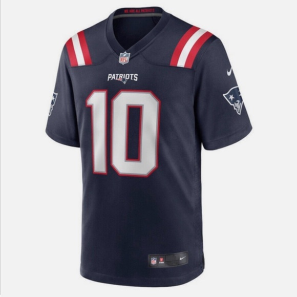 NFL Nike New England Patriots Mens Mac Jones Player Game Jersey Navy L